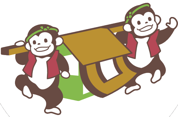 おさるのかごやタクシー　ロゴ